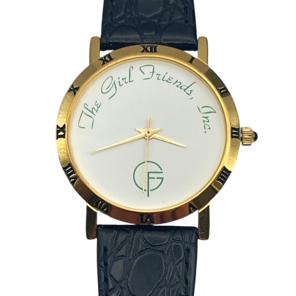 The Girlfriends Inc. Unique Women Watch 33mm - New Battery - Adjustable Leather